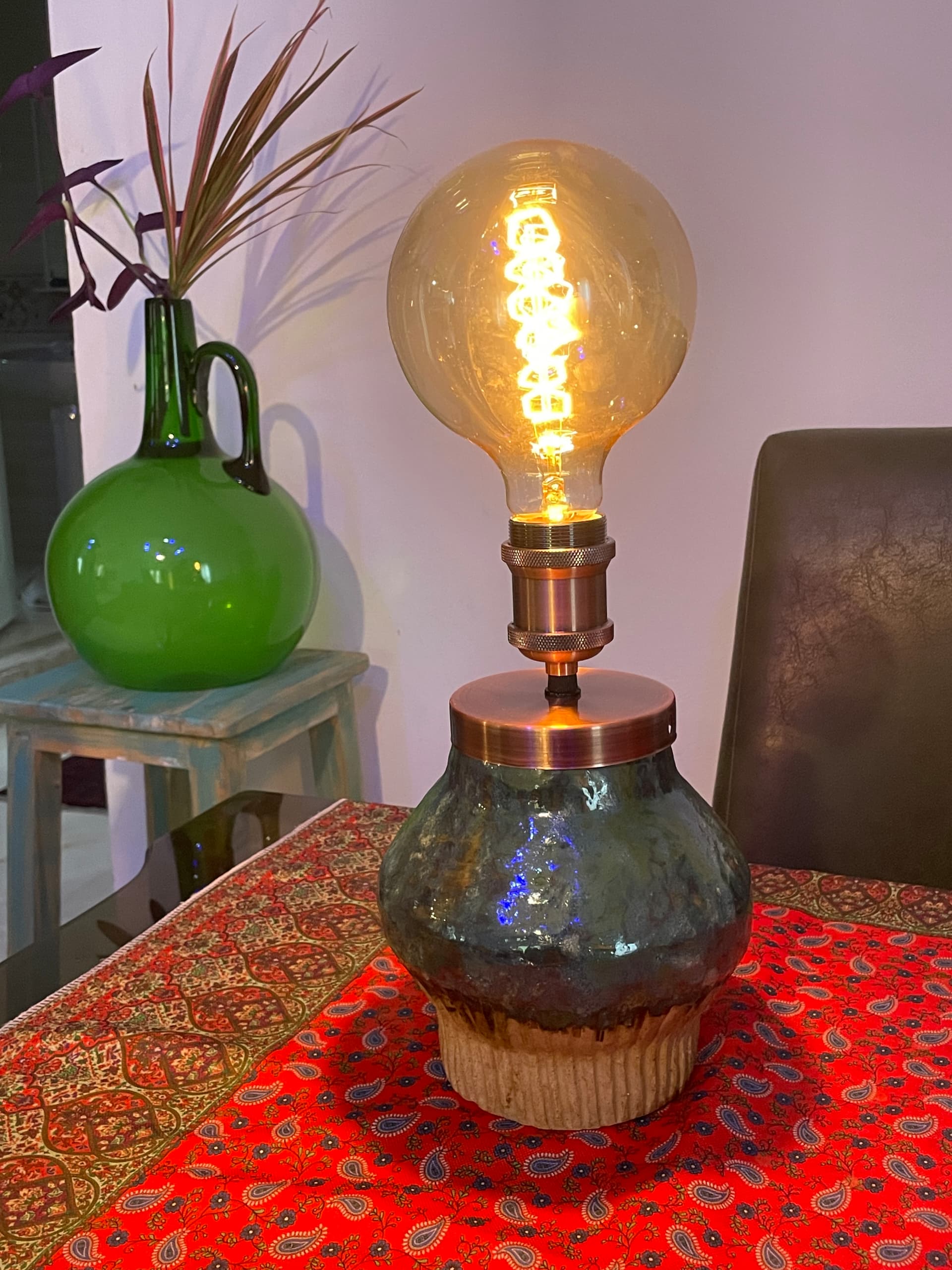 آباژور سرامیکی دستساز - کالکشن چراغدان